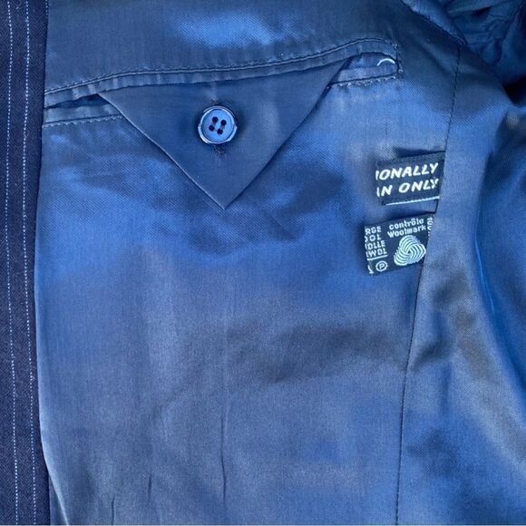 🕶 Yves Saint‎ Laurent Wool Pinstripe Blazer + Vest Set Sz 53R | - Picture 5 of 9